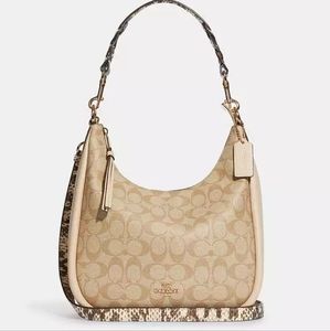 Coach Jules Hobo light khaki ivory
